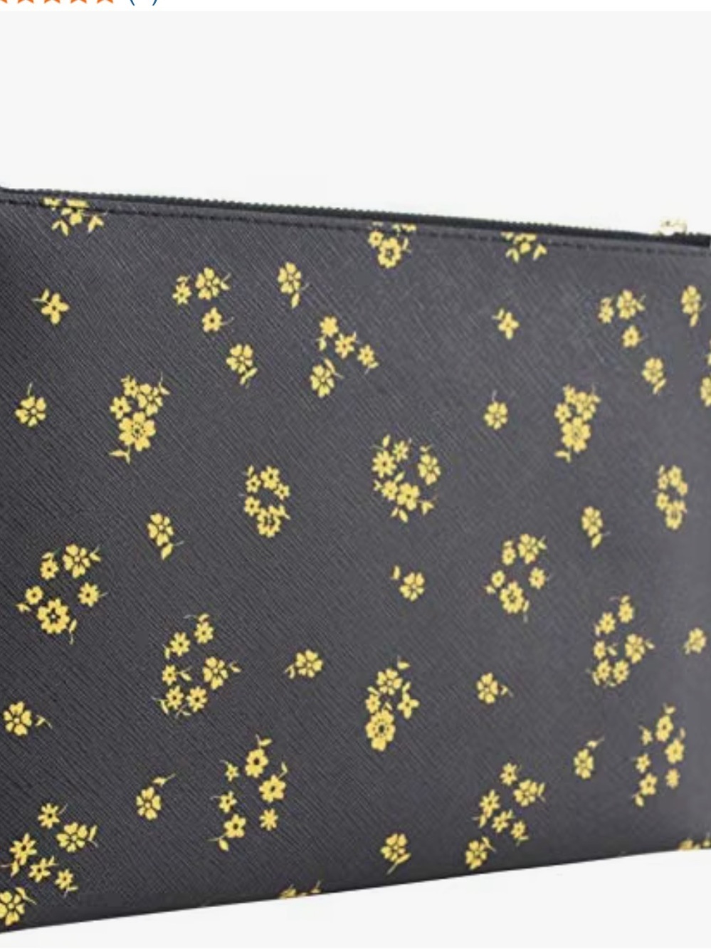 Michael Kors Jet Set Travel Black Wristlet Pouch with Yellow Floral Accents - Picture 11 of 11